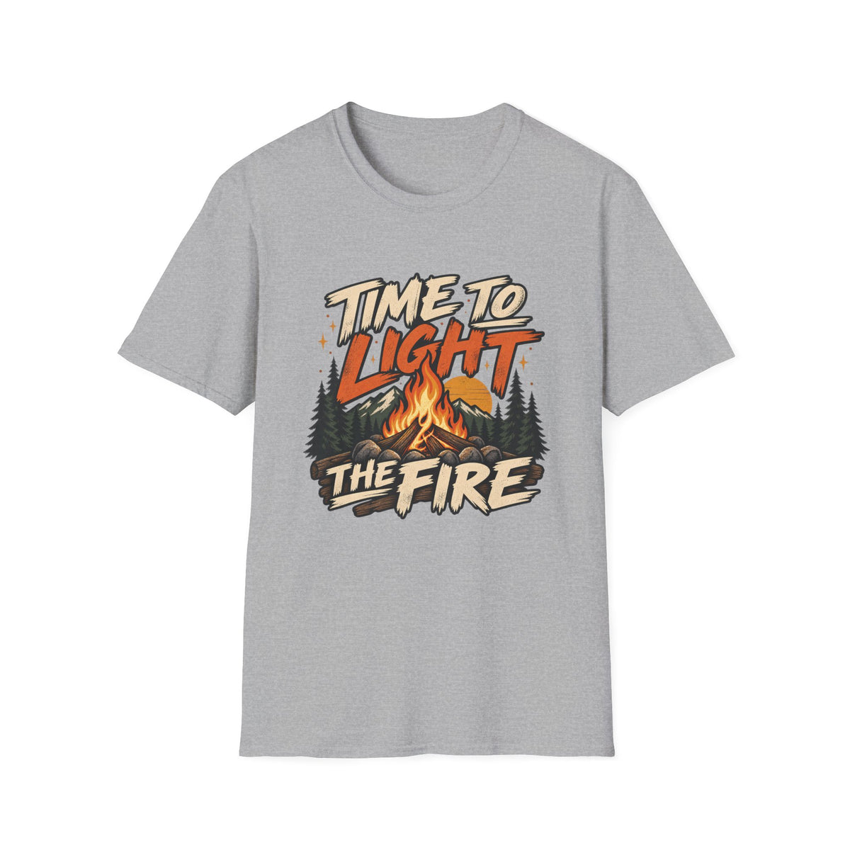 Time to Light the Fire Camping T-Shirt