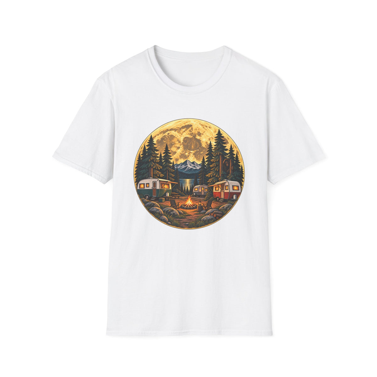 Moonlit Camper Circle T-Shirt