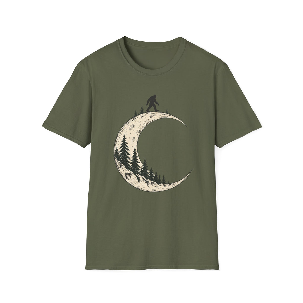 Moonlit Hiker Crescent Moon T-Shirt