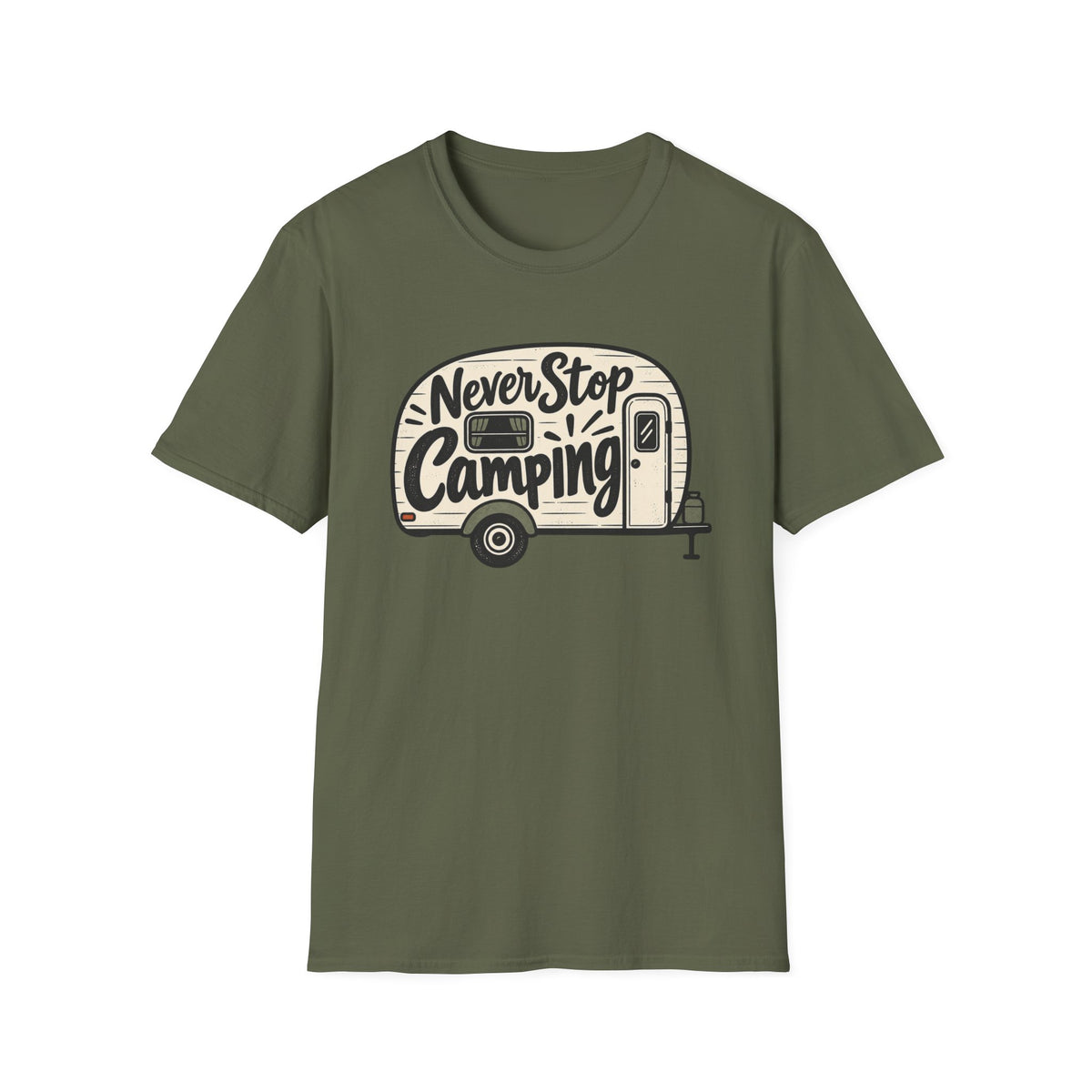 Never Stop Camping T-Shirt