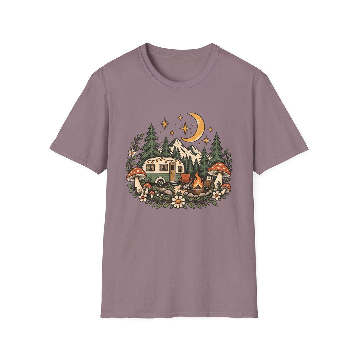 Vintage Camper Campfire T‑Shirt
