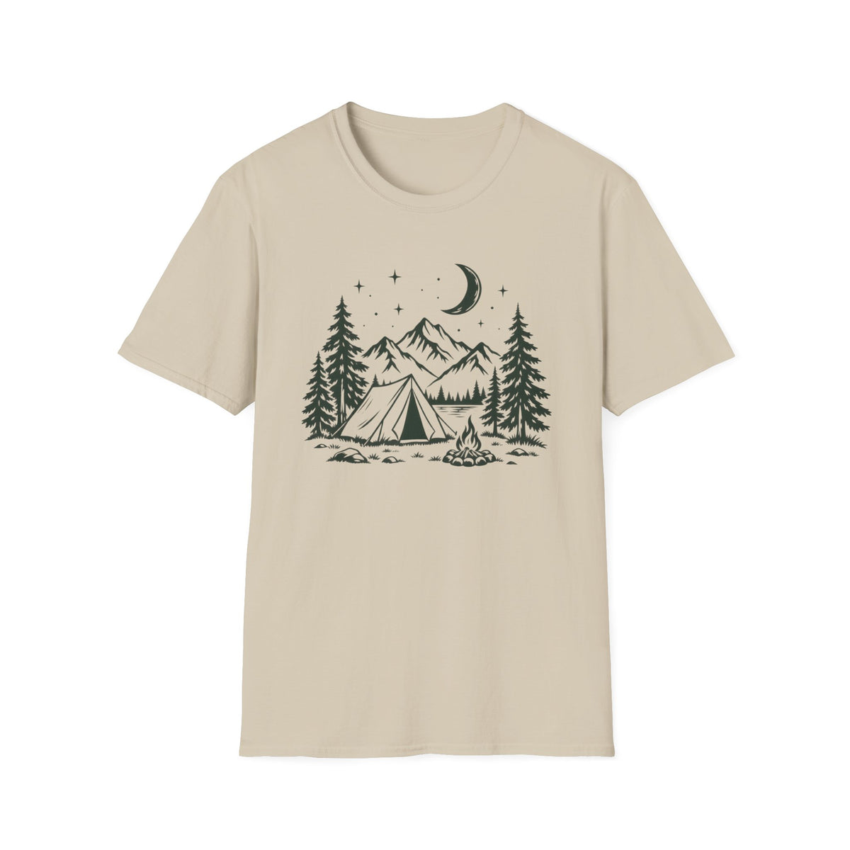 Camping Tent Mountain Night T-Shirt