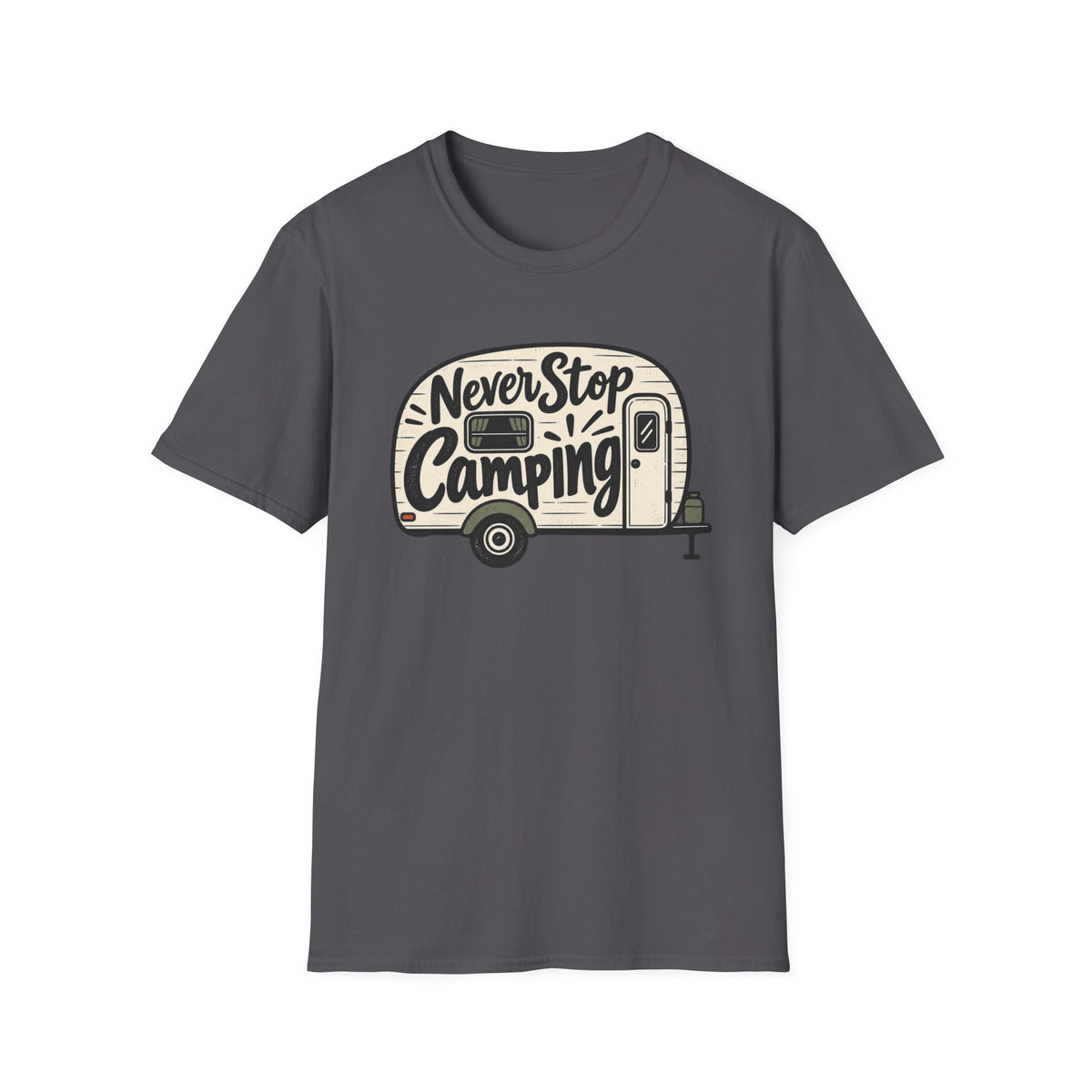 Never Stop Camping T-Shirt