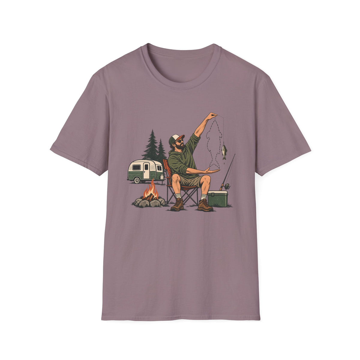 Camping Fisherman T-Shirt