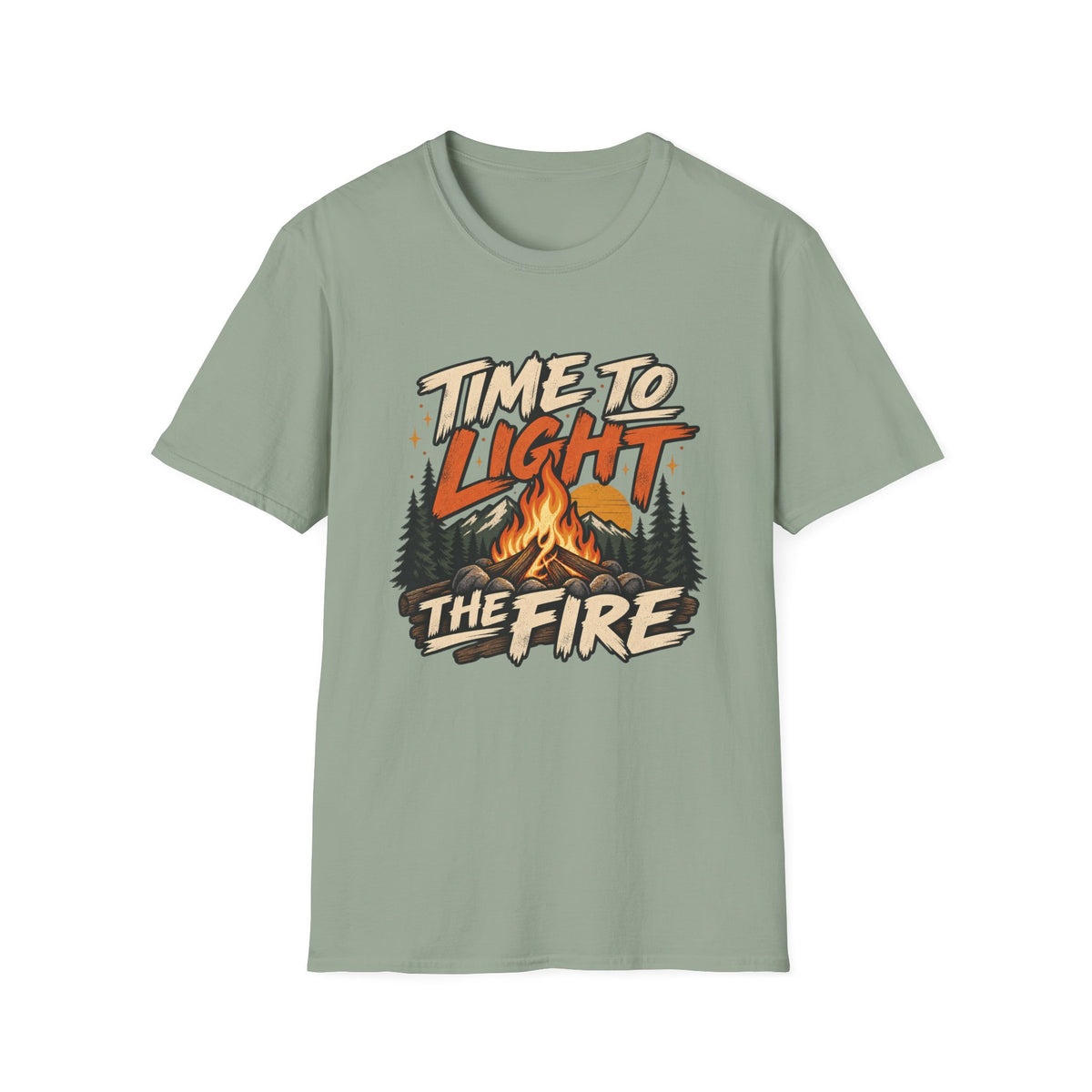 Time to Light the Fire Camping T-Shirt