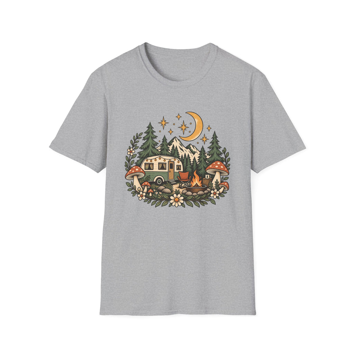 Vintage Camper Campfire T‑Shirt