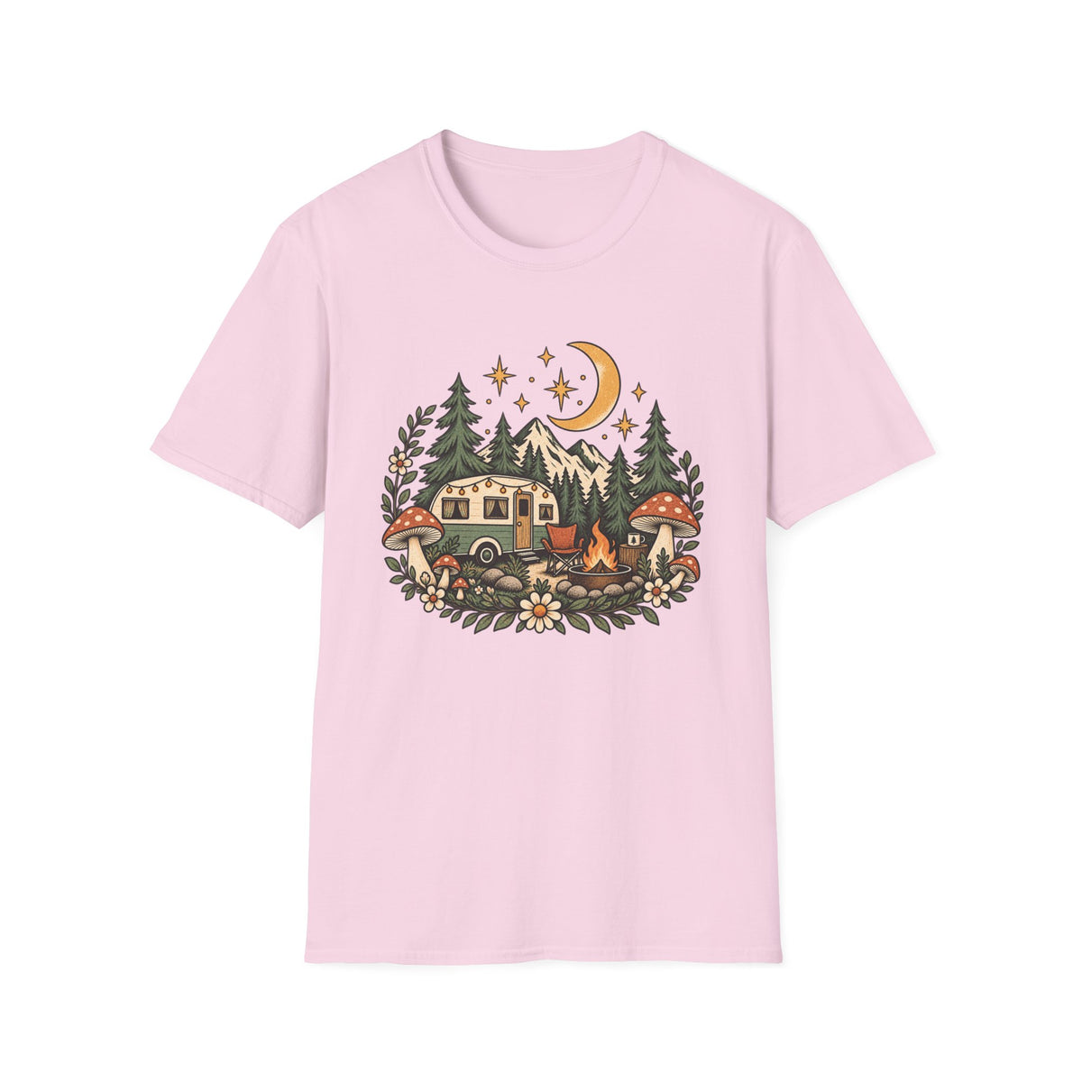 Vintage Camper Campfire T‑Shirt