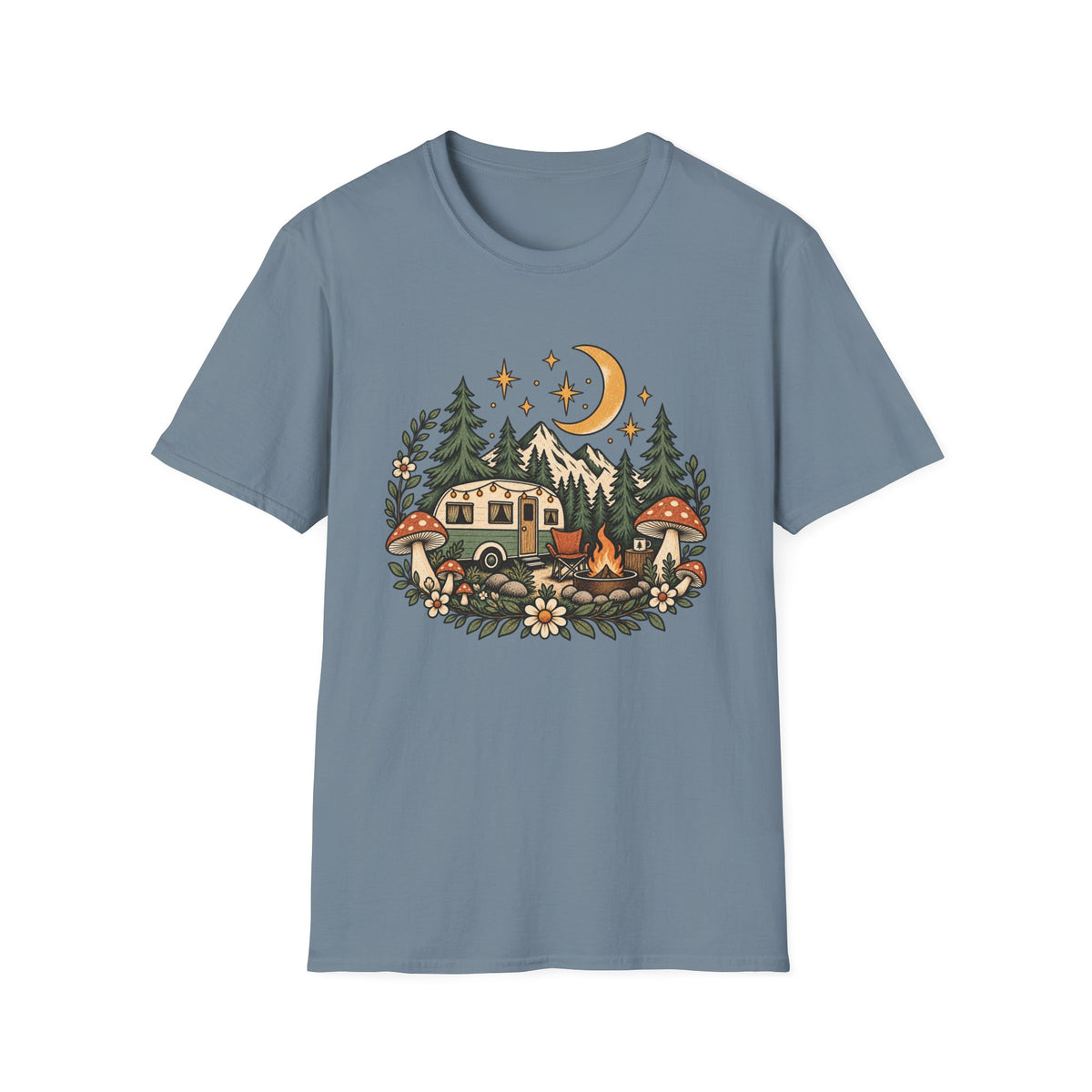 Vintage Camper Campfire T‑Shirt