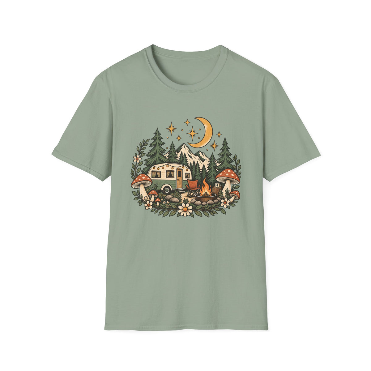 Vintage Camper Campfire T‑Shirt