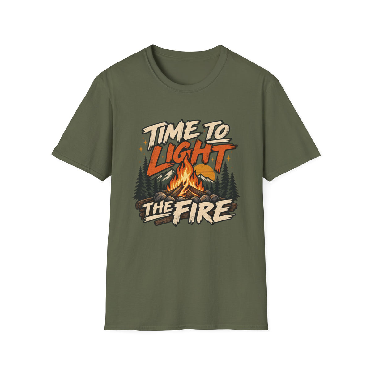 Time to Light the Fire Camping T-Shirt