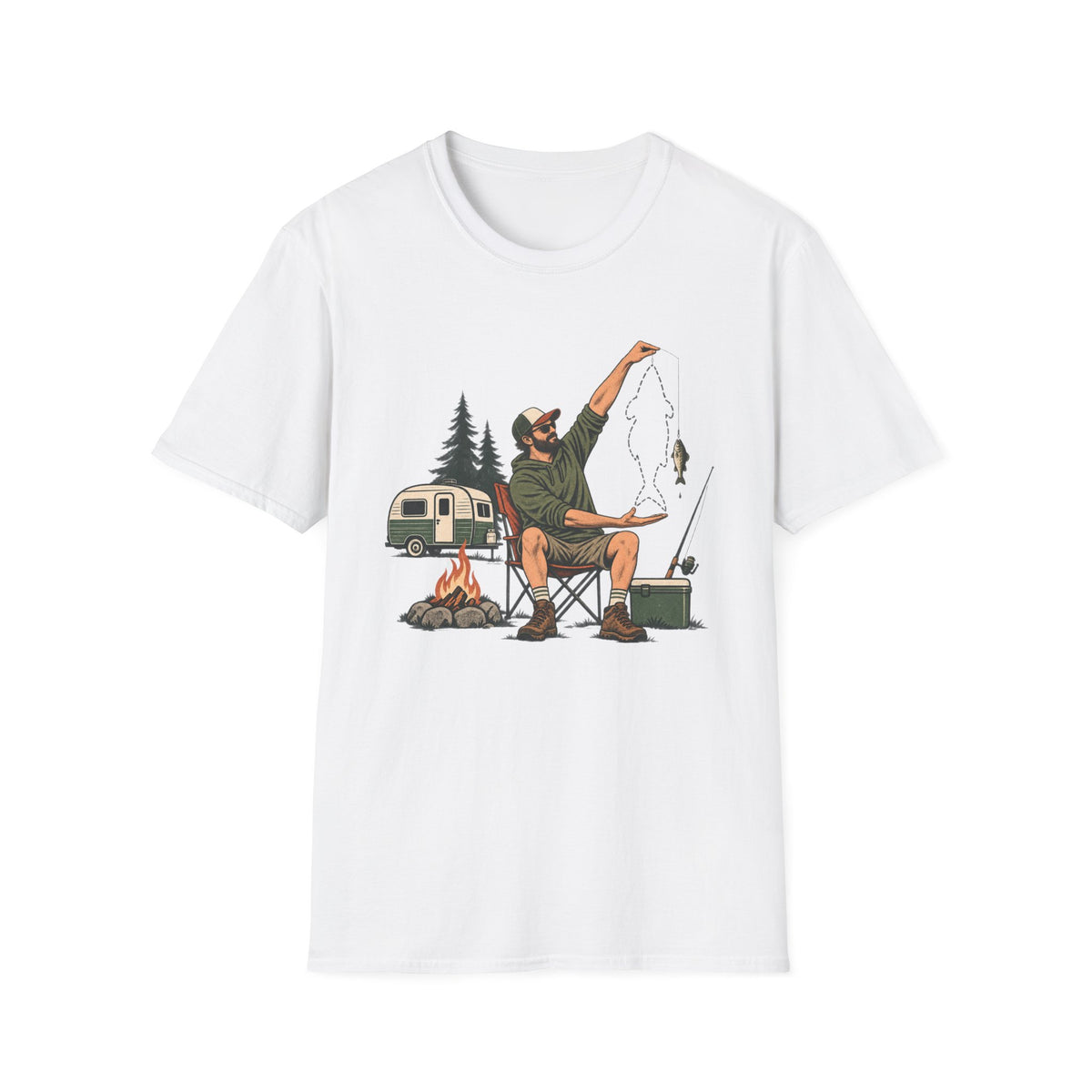 Camping Fisherman T-Shirt