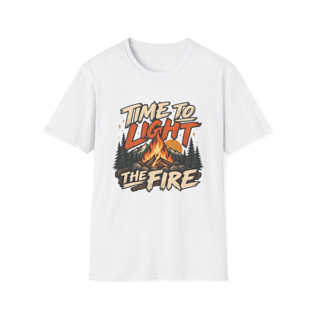 Time to Light the Fire Camping T-Shirt