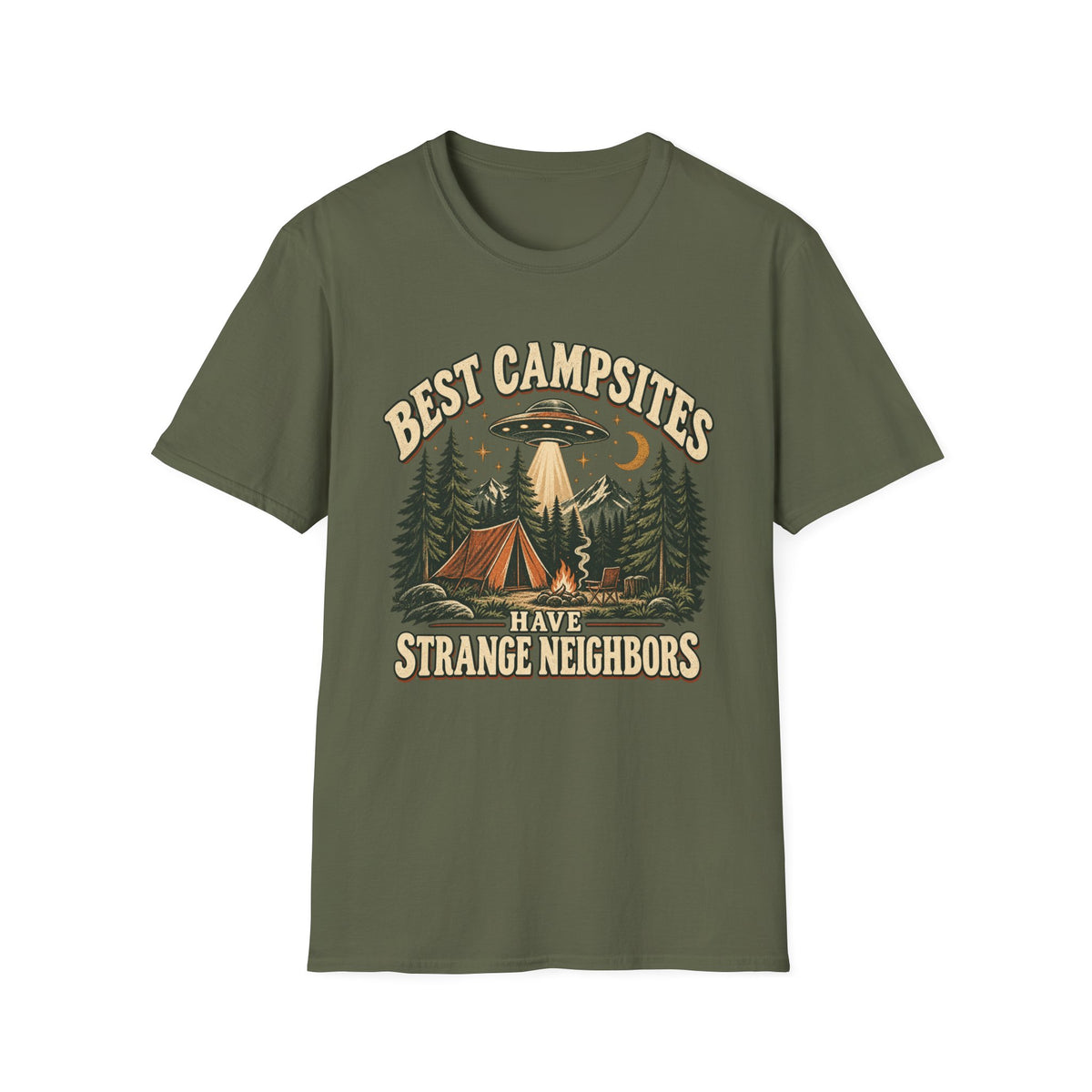 Strange Neighbors Camping T-Shirt