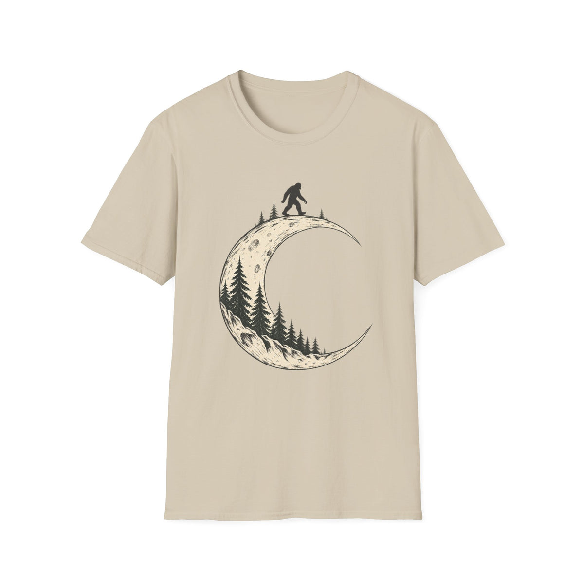Moonlit Hiker Crescent Moon T-Shirt