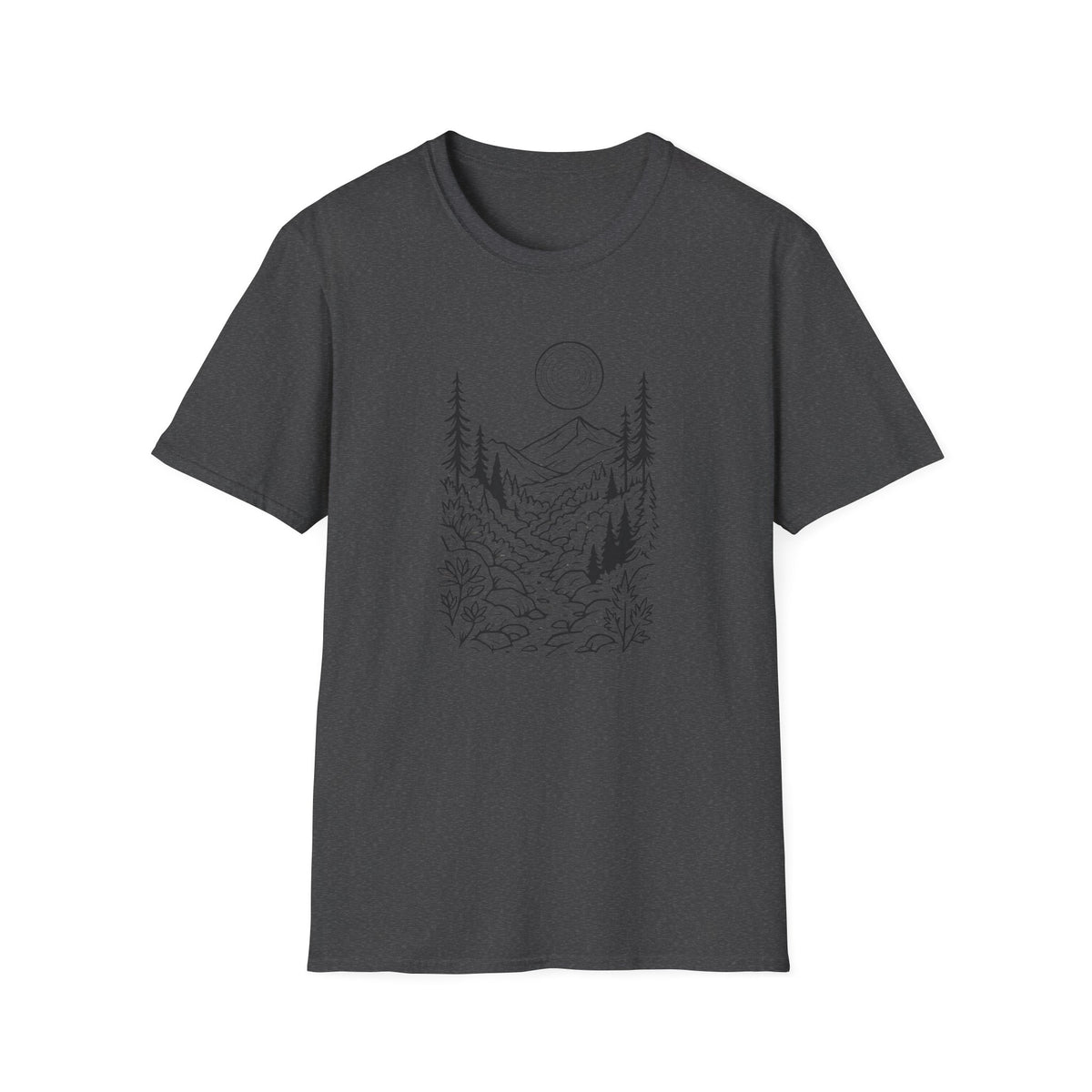 Moonlit Mountain Landscape T-Shirt