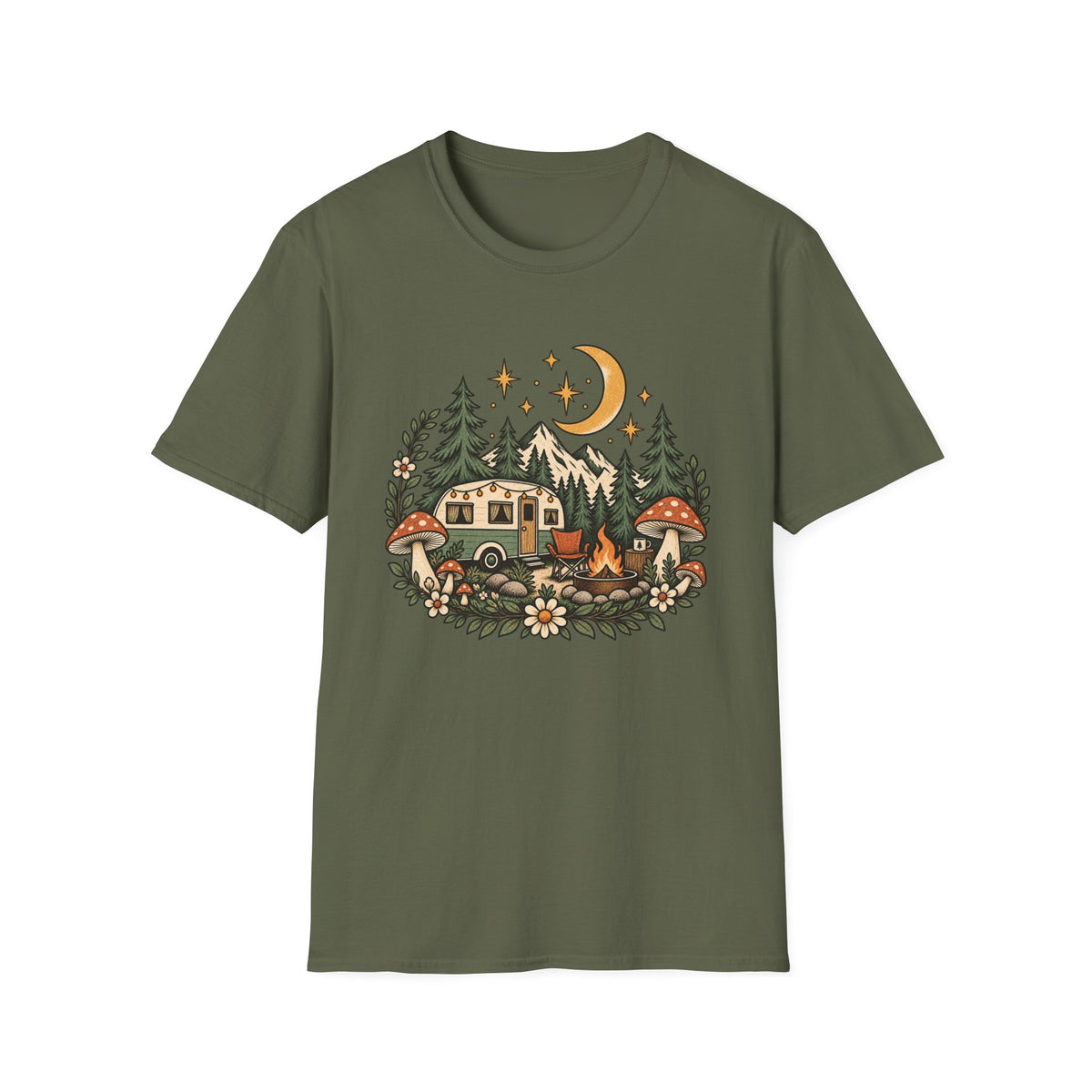 Vintage Camper Campfire T‑Shirt