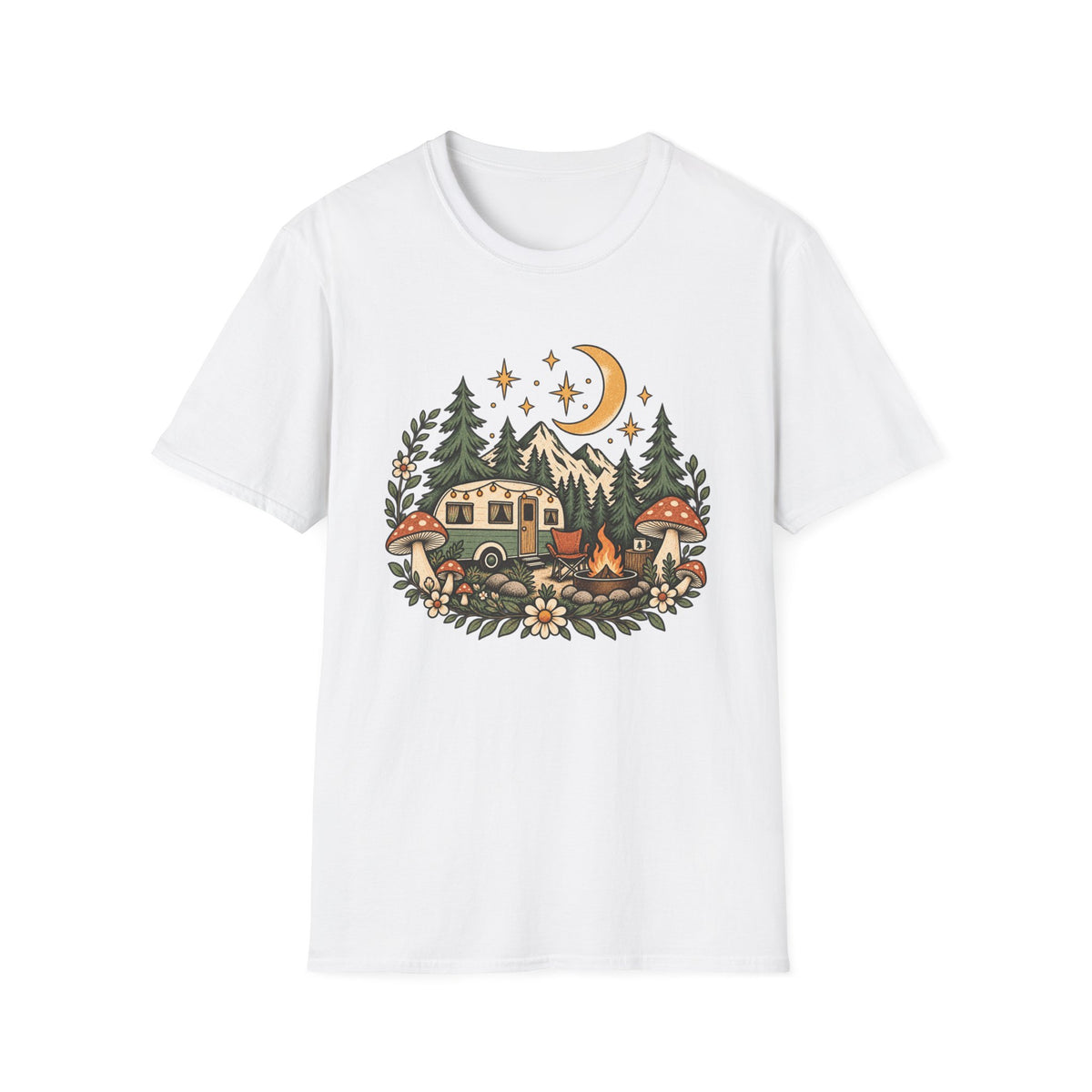 Vintage Camper Campfire T‑Shirt