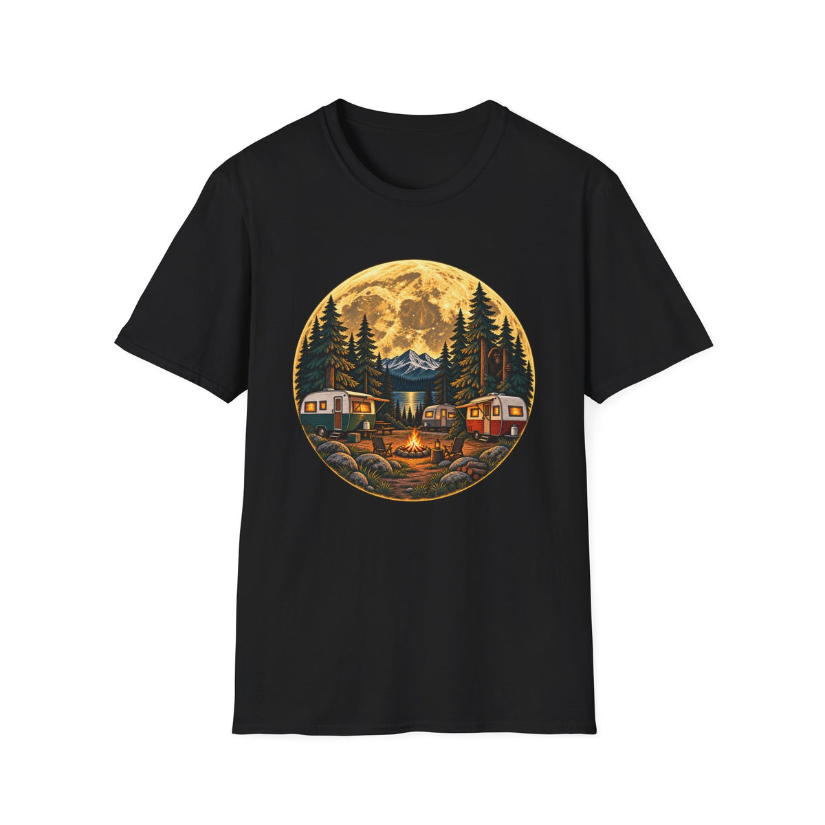 Moonlit Camper Circle T-Shirt