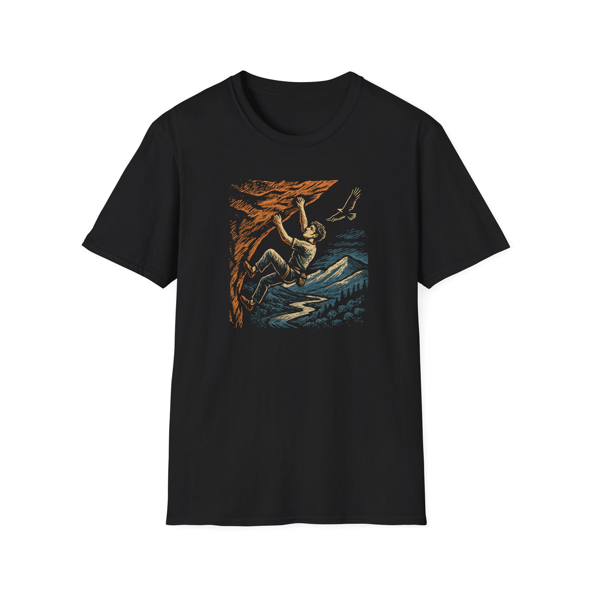 Climber on cliff T-Shirt