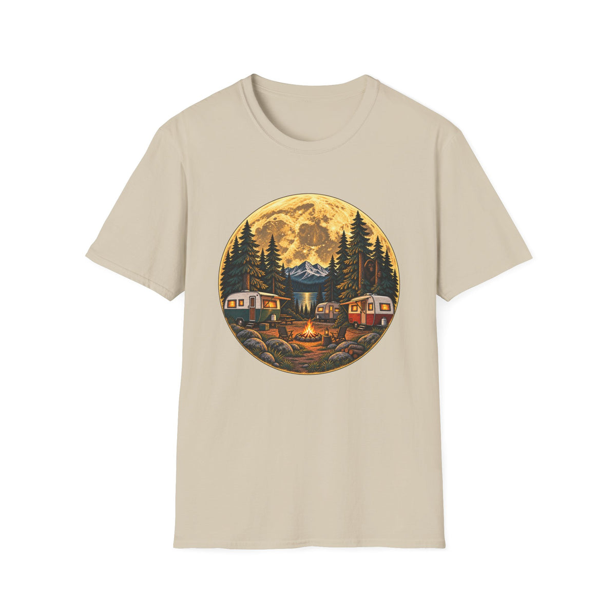Moonlit Camper Circle T-Shirt