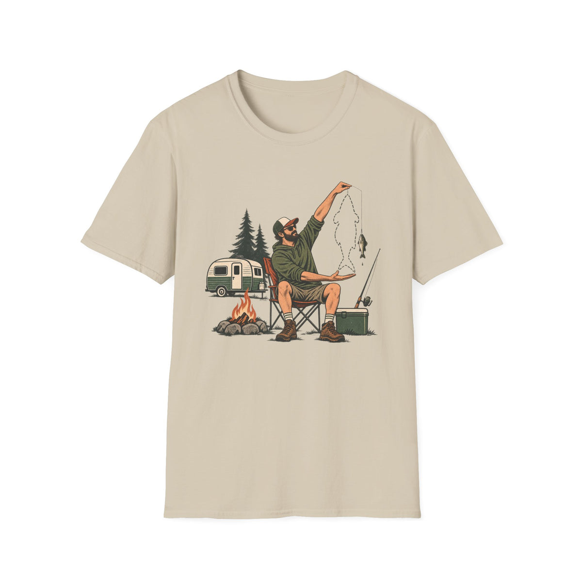 Camping Fisherman T-Shirt