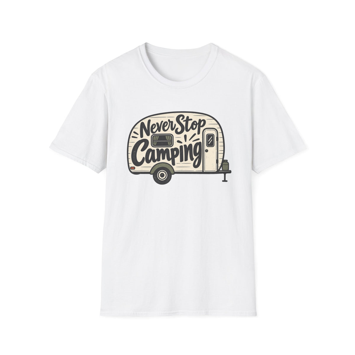 Never Stop Camping T-Shirt