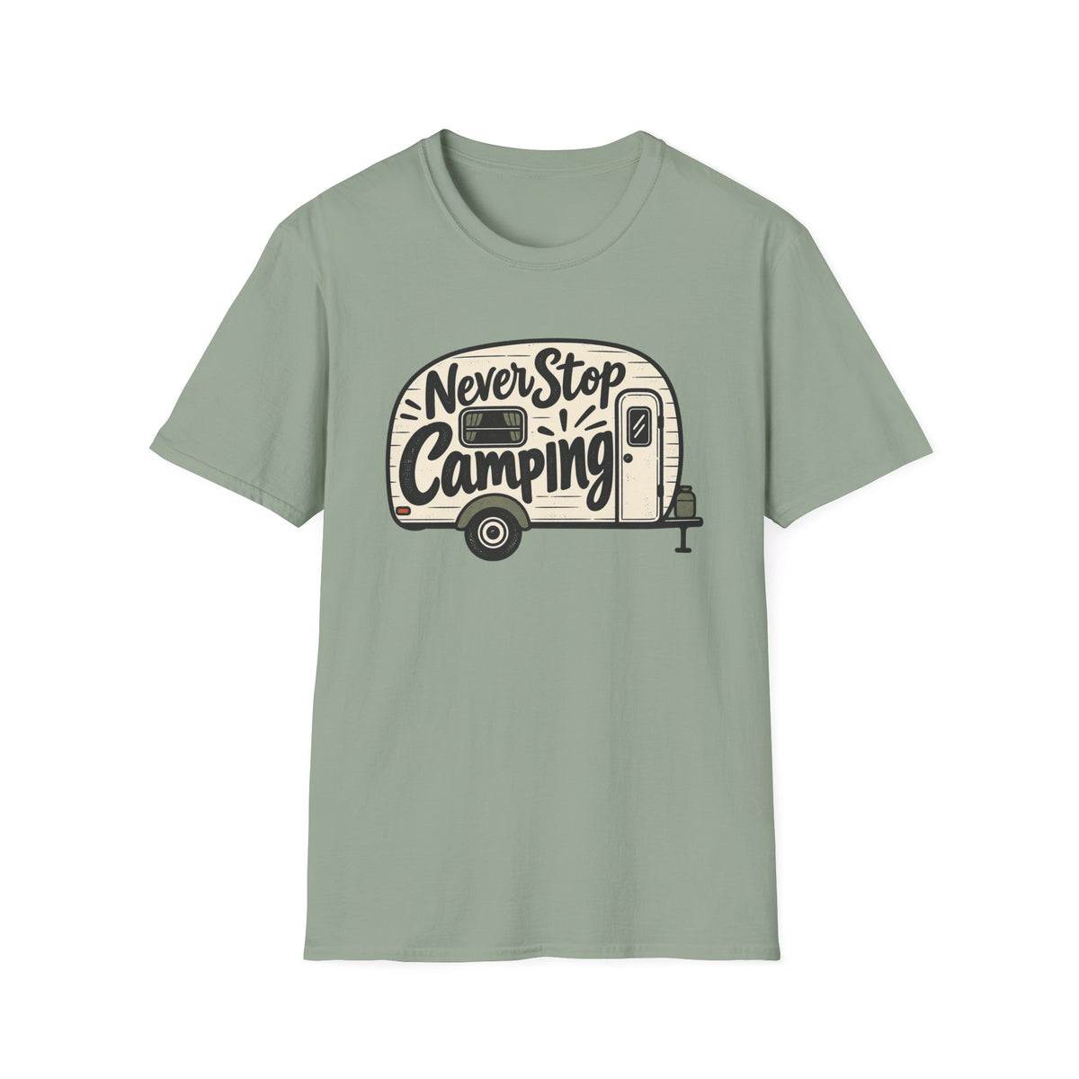 Never Stop Camping T-Shirt