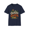 Clock Out, Camp In Camping T-Shirt