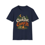 Clock Out, Camp In Camping T-Shirt
