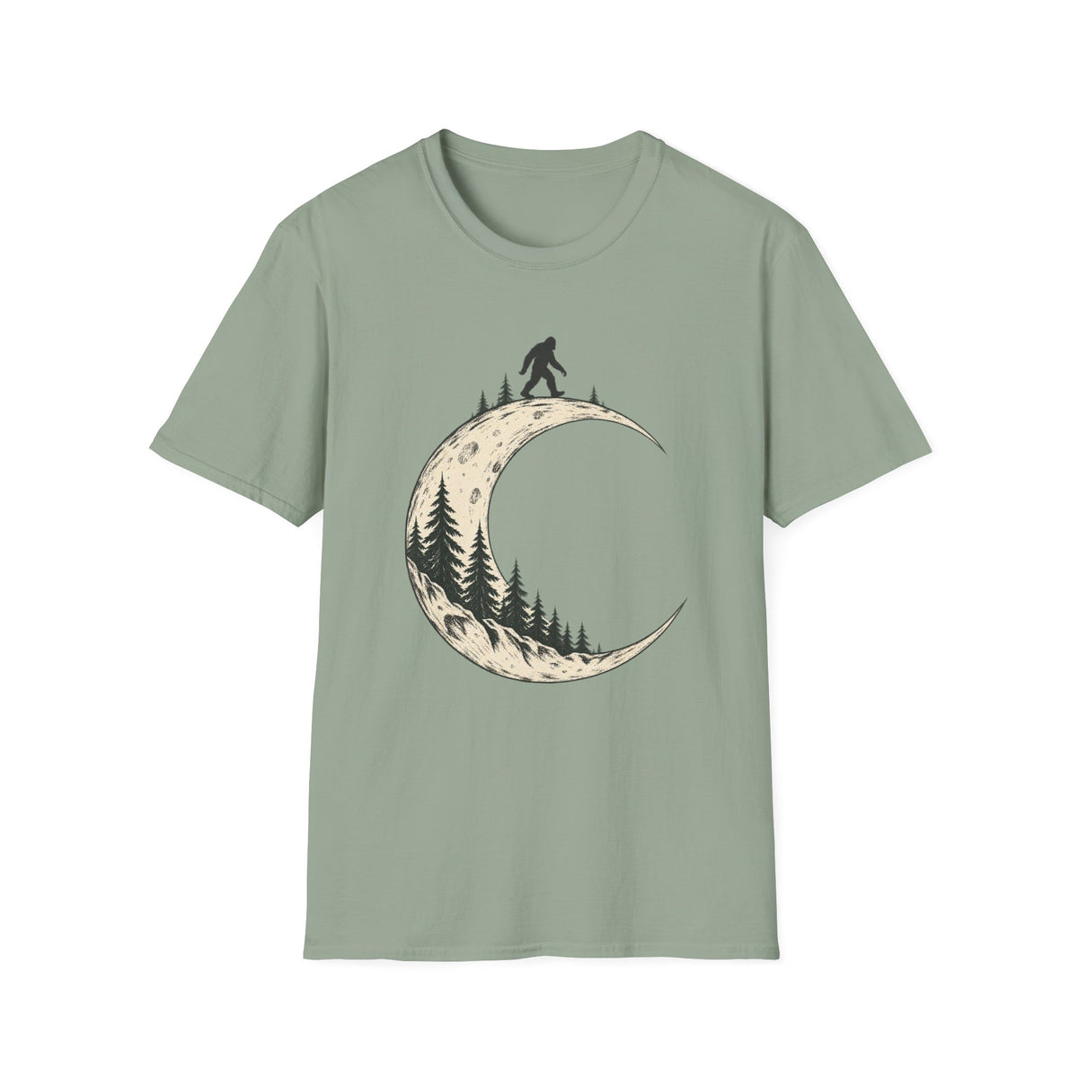 Moonlit Hiker Crescent Moon T-Shirt