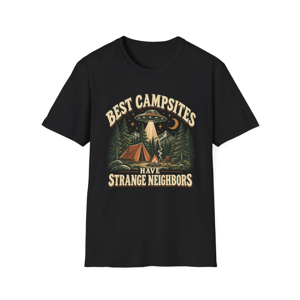 Strange Neighbors Camping T-Shirt
