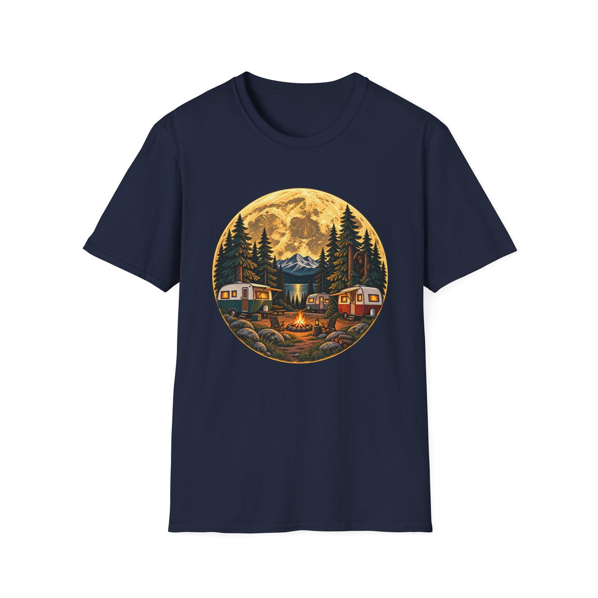 Moonlit Camper Circle T-Shirt