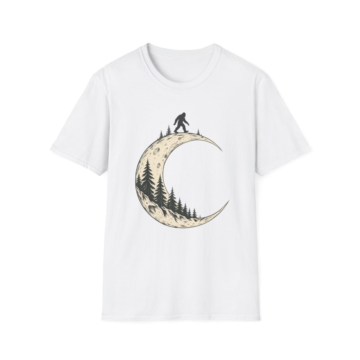 Moonlit Hiker Crescent Moon T-Shirt