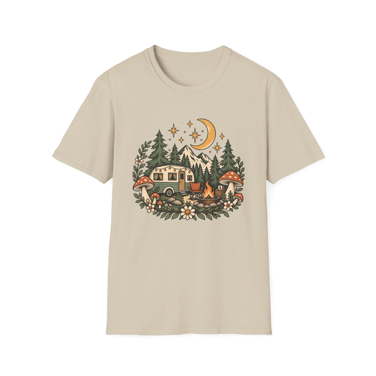 Vintage Camper Campfire T‑Shirt