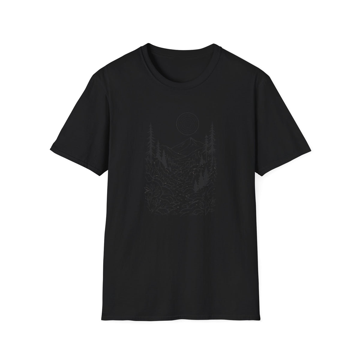 Moonlit Mountain Landscape T-Shirt