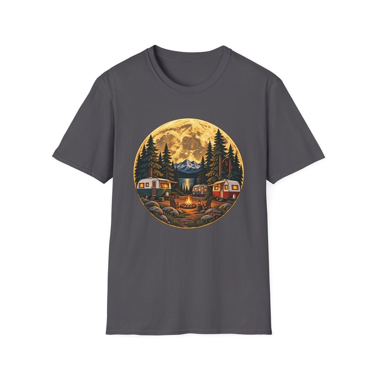 Moonlit Camper Circle T-Shirt