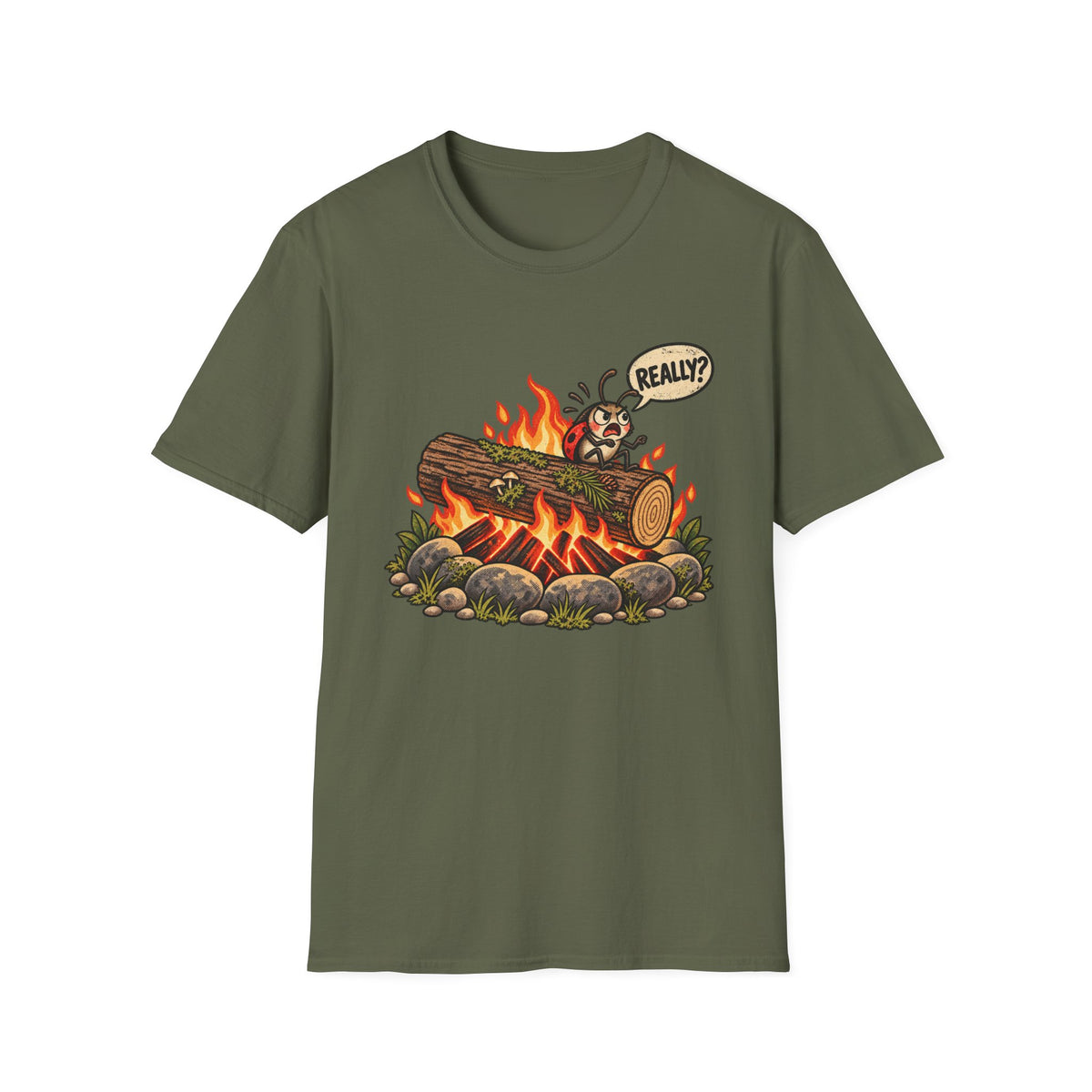 Campfire Cartoon T-Shirt
