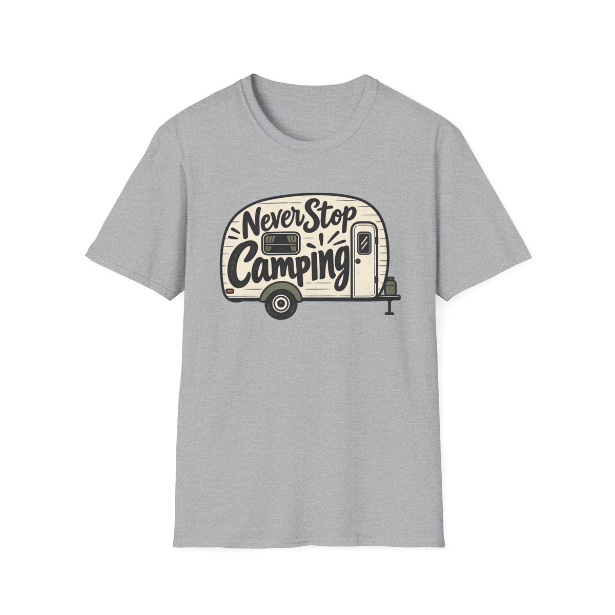 Never Stop Camping T-Shirt
